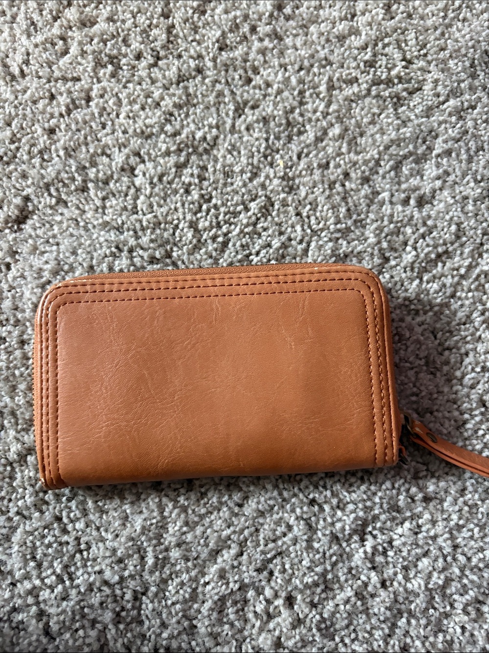 Universal Thread Tan Zip Wallet with Wristlet Strap